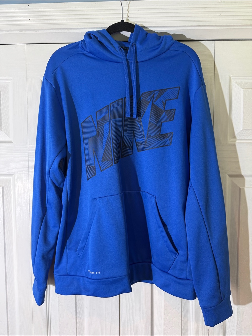 Nike Men's Royal Blue Therma-Fit Pullover Hoodie
